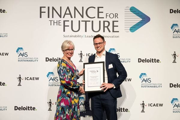 A photograph from the 2023 Finance for the Future Awards ceremony
